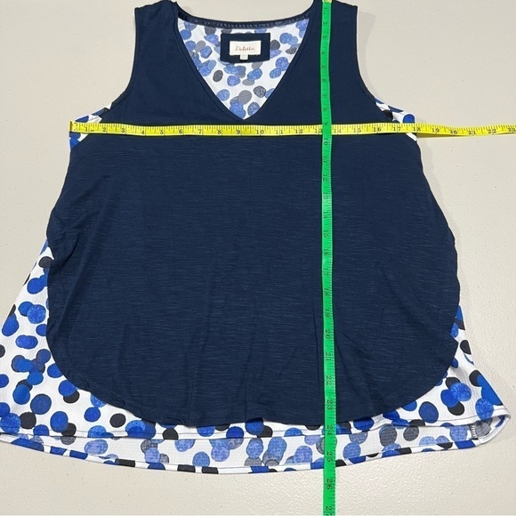 Anthropologie Deletta Weekdays Polka Dot Layered Tank Top Sleeveless V-neck - Picture 10 of 10